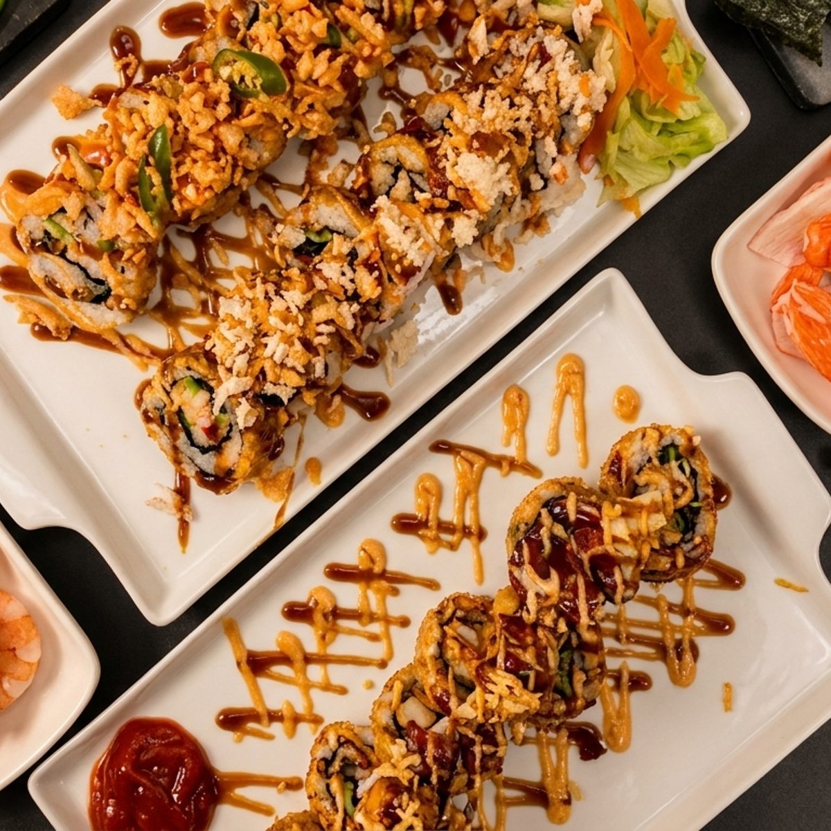 Rolls, Shrimp — The Full Spread